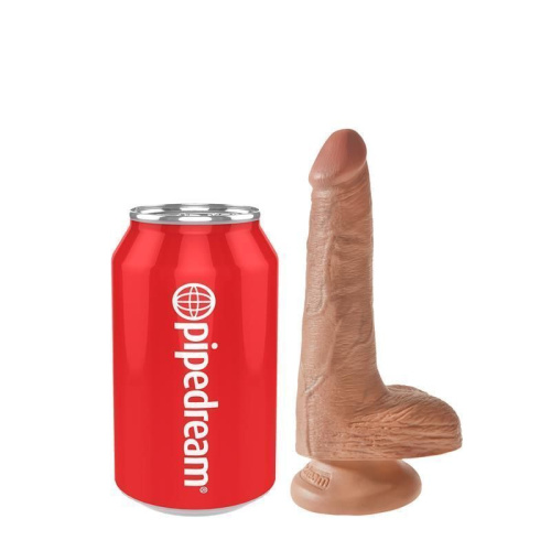 Pipedream King Cock 6 Inch - Реалистичный фаллоимитатор на присоске, 15.2х3.8 см (карамельный)